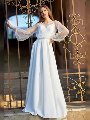 Весільна біла сукня в підлогу | 6821566