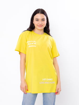 Жовта оверсайз футболка | 6822417