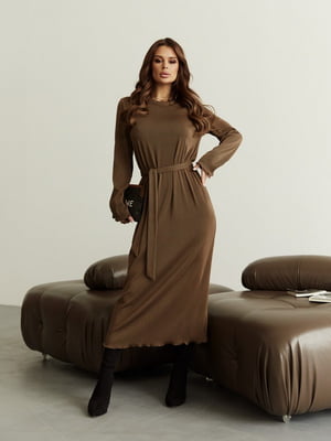 Сукня коричнева в рубчик | 6822622
