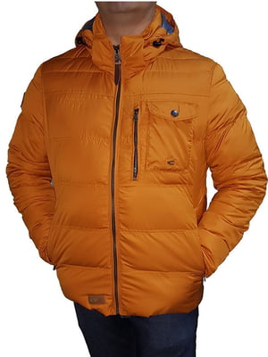 Оранжевая куртка из стебаного материала | 6822738