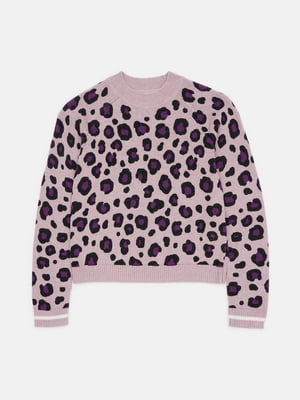 Фиолетовый свитер в принт | 6823102