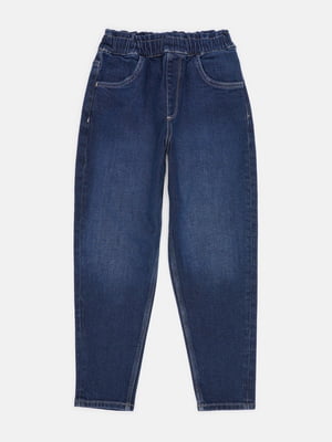 Темно-синие джинсы с эластичной талией | 6823325