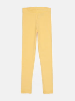 Жовті штани з еластичним поясом | 6823344