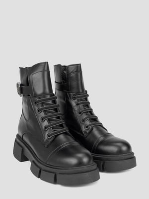 Черные кожаные ботинки | 6823444