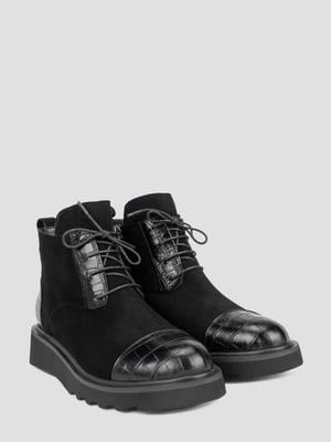 Чорні черевики з натуральних матеріалів | 6823449