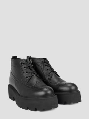Черные кожаные ботинки | 6823454