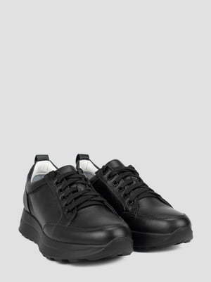 Черные кожаные кроссовки | 6823458