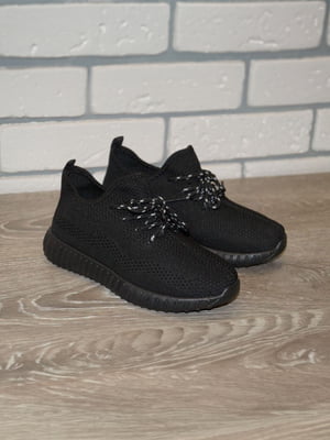 Чорні текстильні кросівки | 6823599