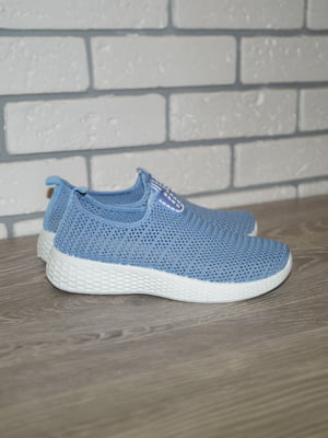 Блакитні текстильні кросівки | 6823843