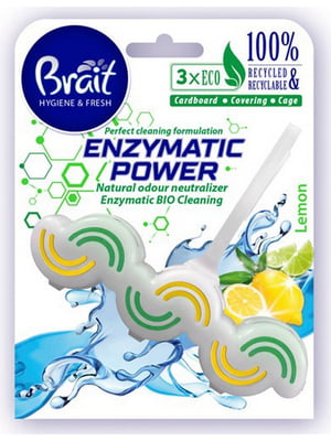 Блок для унітазу  Enzymatic Power «Lemon» 45 г | 6824362
