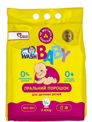 Пральний порошок дитячого одягу Doctor Wash Baby 2,4кг | 6824797