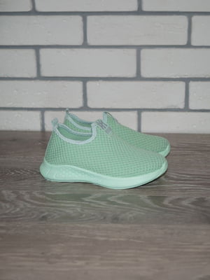 Зелені текстильні кросівки | 6824087