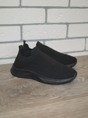 Чорні текстильні кросівки | 6824131