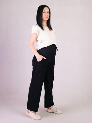 Чорні штани для вагітних прямого фасону | 6825654