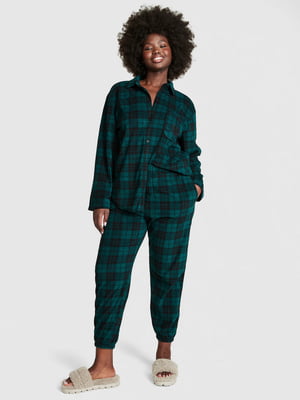 Домашний комплект из флиса Victoria’s Secret PINK пижама 1159801041 (Зеленый, XL) | 6824872