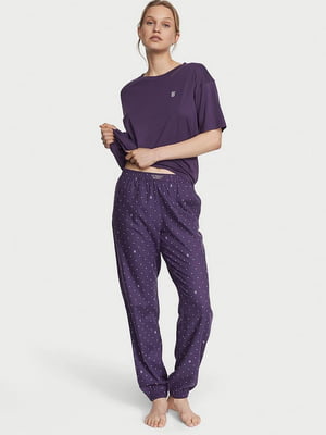 Домашній комплект піжама Victoria's Secret футболка та штани 1159802149 (Фіолетовий, XS) | 6824942
