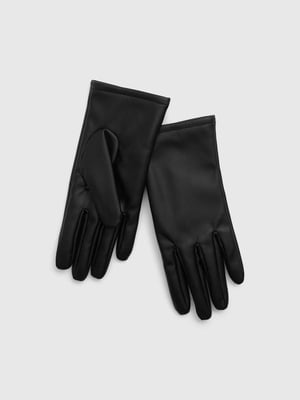 Теплі рукавички GAP з екошкіри 1159801463 (Чорний, M/L) | 6824966