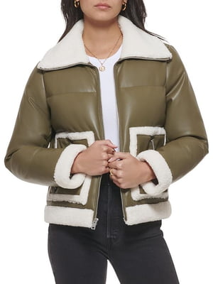 Жіноча куртка Levi's з шерпою 1159800913 (Зелений, XL) | 6824996