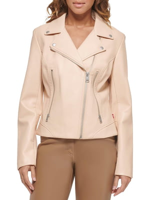 Жіноча куртка Levi's зі штучної шкіри 1159801117 (Бежевий, XS) | 6825003