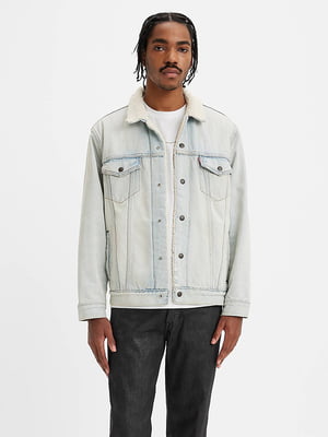 Мужская джинсовая куртка Levi's утепленная 1159801456 (Голубой, M) | 6825019