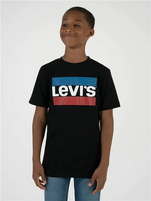 Дитяча футболка з логотипом Levi's 1159801527 (Чорний, 128-132) | 6825028