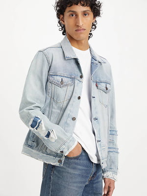 Чоловіча джинсова куртка Levi's джинсівка 1159801967 (Блакитний, M) | 6825057