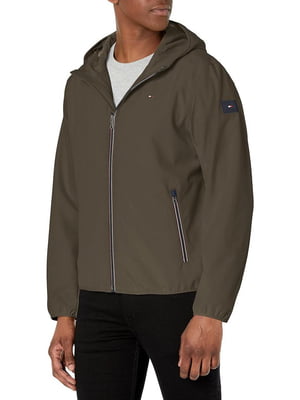 Мужская куртка Softshell Tommy Hilfiger с капюшоном 1159801079 (Зеленый, 4XL) | 6825080
