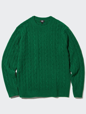 Мягкий свитер UNIQLO 1159801140 (Зеленый, XS) | 6825143
