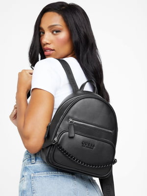 Женский рюкзак GUESS с логотипом 1159800864 (Черный, One Size) | 6825215