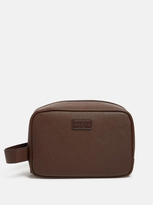 Стильный несессер Guess Saffiano Travel Kit Bag 1159800877 (Коричневый, One size) | 6825220