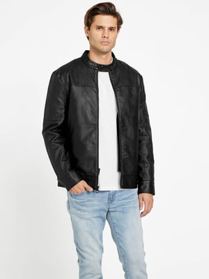 Чоловіча куртка Guess з екошкіри 1159801291 (Чорний, M) | 6825236