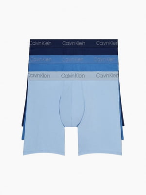 Набор мужских трусов Calvin Klein 1159764616 (Голубой/Синий, M) | 6825306