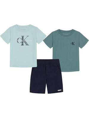 Детский комплект Calvin Klein футболки и шорты 1159801177 (Разные цвета, 4Т) | 6825323