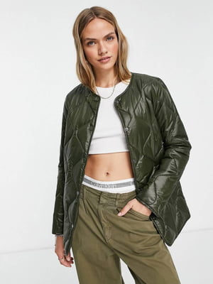Жіноча стьобана куртка Calvin Klein 1159801293 (Зелений, XL) | 6825329