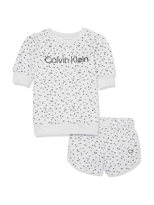 Дитячий комплект Calvin Klein світшот та шорти 1159801501 (Сірий, 6Х) | 6825335