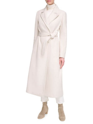 Стильное пальто Calvin Klein с поясом 1159801539 (Бежевый, 10) | 6825336