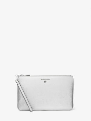 Жіноча сумка-клатч Michael Kors на блискавці 1159801205 (Срібний, One size) | 6825359
