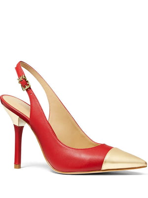 Женские туфли Michael Kors слингбэки на каблуке 1159801356 (Красный, 38,5) | 6825363