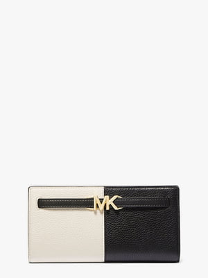 Жіночий гаманець із крокреневої шкіри Michael Kors з логотипом 1159801413 (Бежевий/Чорний, One size) | 6825366