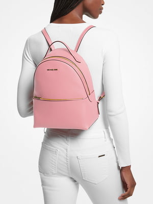 Стильный женский рюкзак Michael Kors из сафьяновой кожи 1159802148 (Розовый, One size) | 6825384