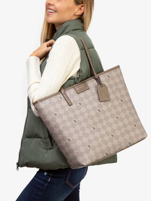 Женская сумка тоут U.S. Polo Assn с принтом 1159801015 (Серый, One size) | 6825415