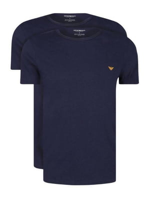 Мужской набор футболок Emporio Armani с логотипом 1159800954 (Синий, L) | 6825472