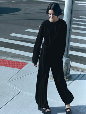 Женский костюм ZARA штаны и кофта 1159802016 (Черный, S) | 6825592