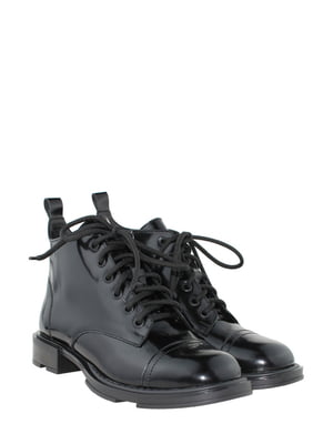 Лаковані чорні черевики на шнурівці | 6825758