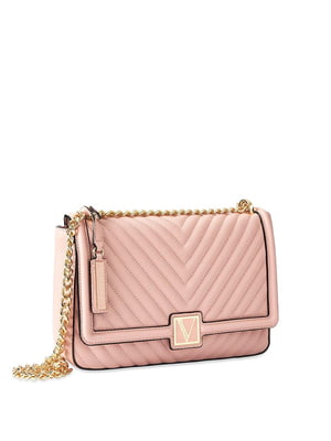 Рожева сумка-кросбоді з логотипом (24x7.5x17 см) | 6825985