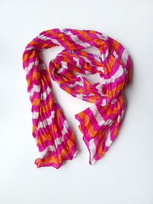 Яскравий різнокольоровий шарф в смужку  | 6826804