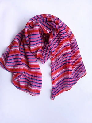 Рожевий шарф-плісе  в смужку (152х64 см) | 6826820