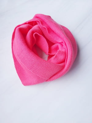 Трикотажний рожевий шарф-снуд  (140х36 см) | 6827040