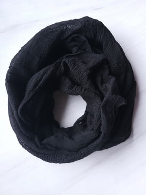 Чорний шарф-снуд (190х80 см) | 6827044