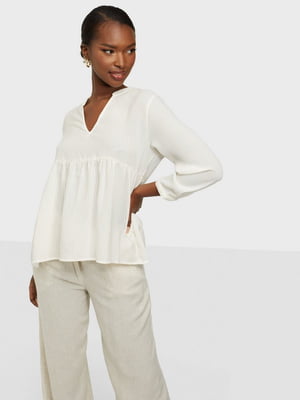Біла блуза оversize у смужку | 6827341